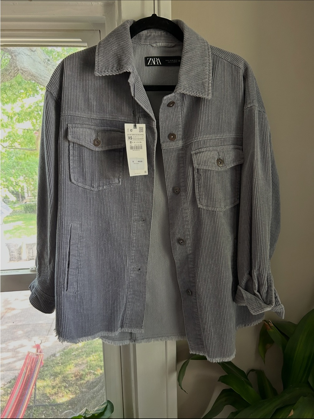 Zara Gray Corduroy Jacket
